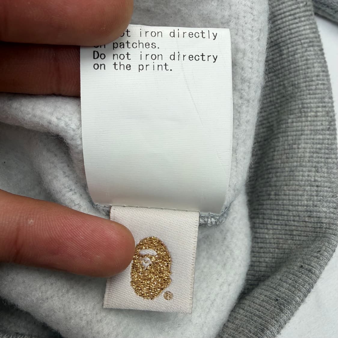 베이프 빅 에이프 헤드 그레이 스웻셔츠 L 상품이미지10