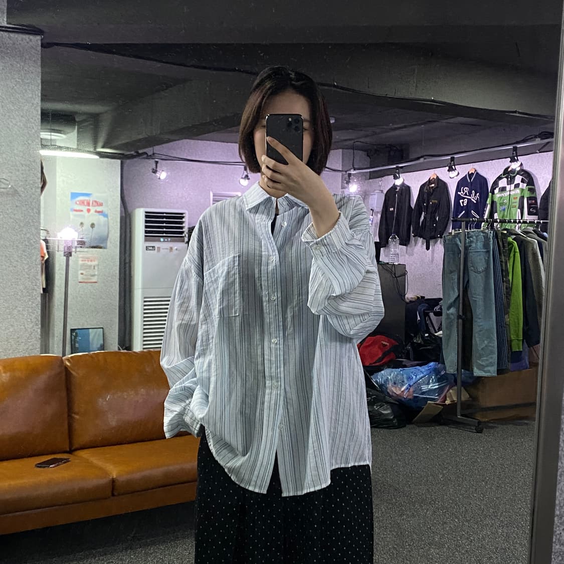 파르티멘토 스트라이프 플란넬 셔츠 B2865 상품이미지1