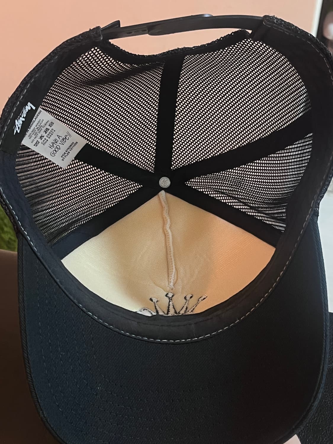 스투시 크라운 스탁 트러커 캡 블랙(F) 상품이미지3