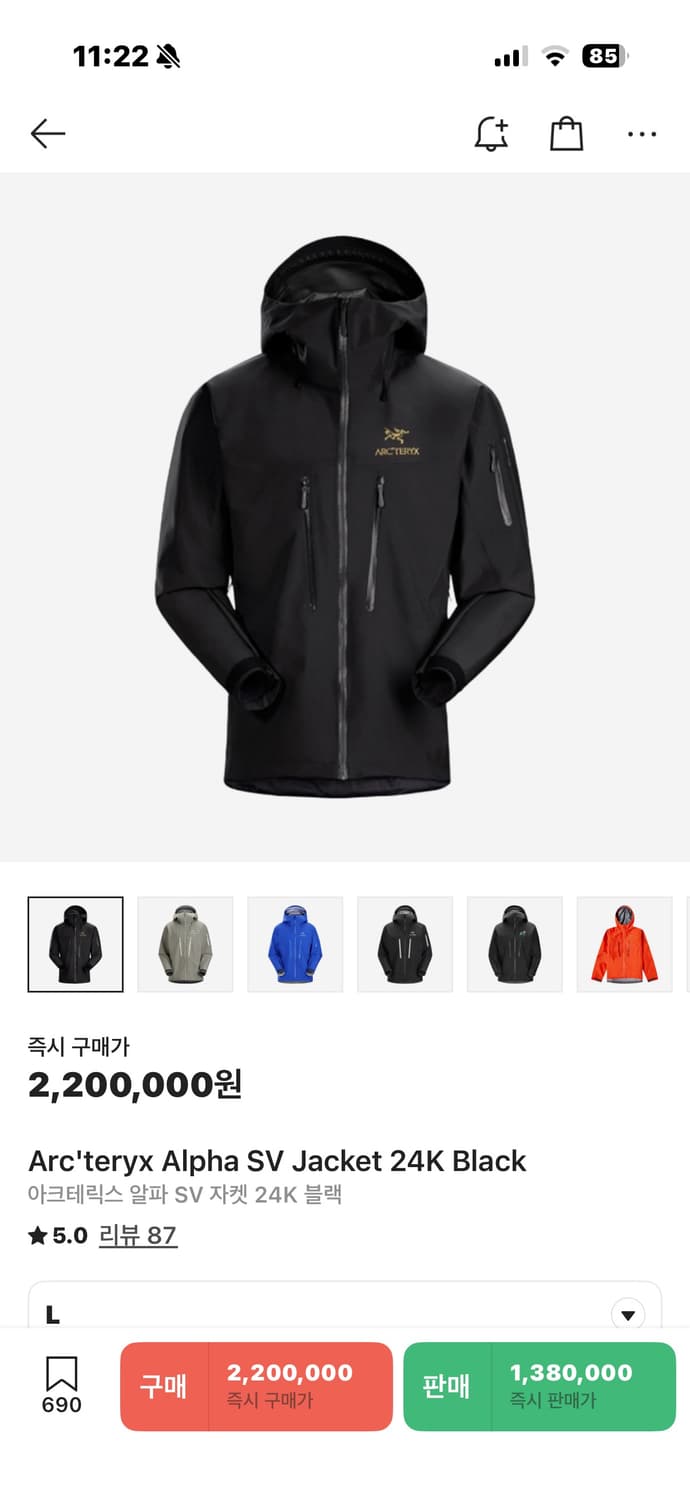 아크테릭스 알파 sv 24k 상품이미지1