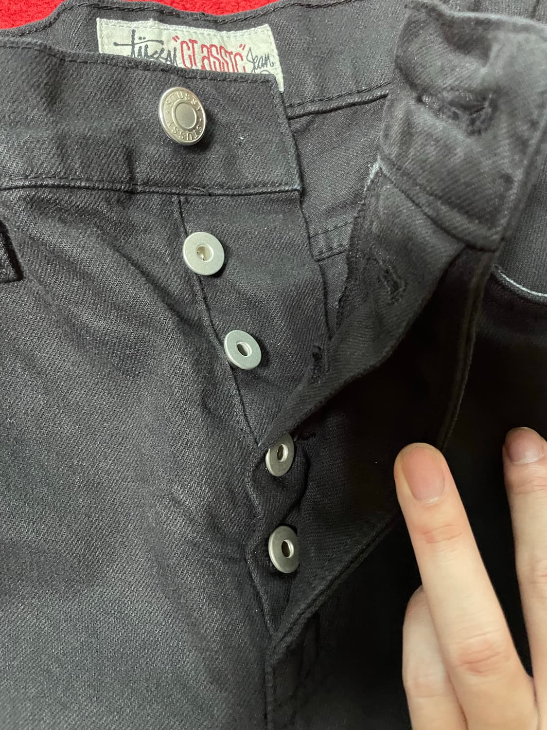 스투시 데님 빅 올진 블랙 30 상품이미지8