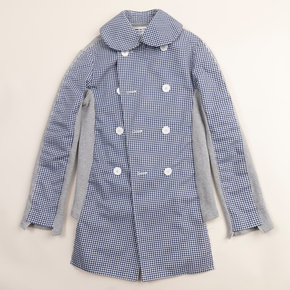 꼼데가르송 해체주의 체크 더블 자켓 S 상품이미지1