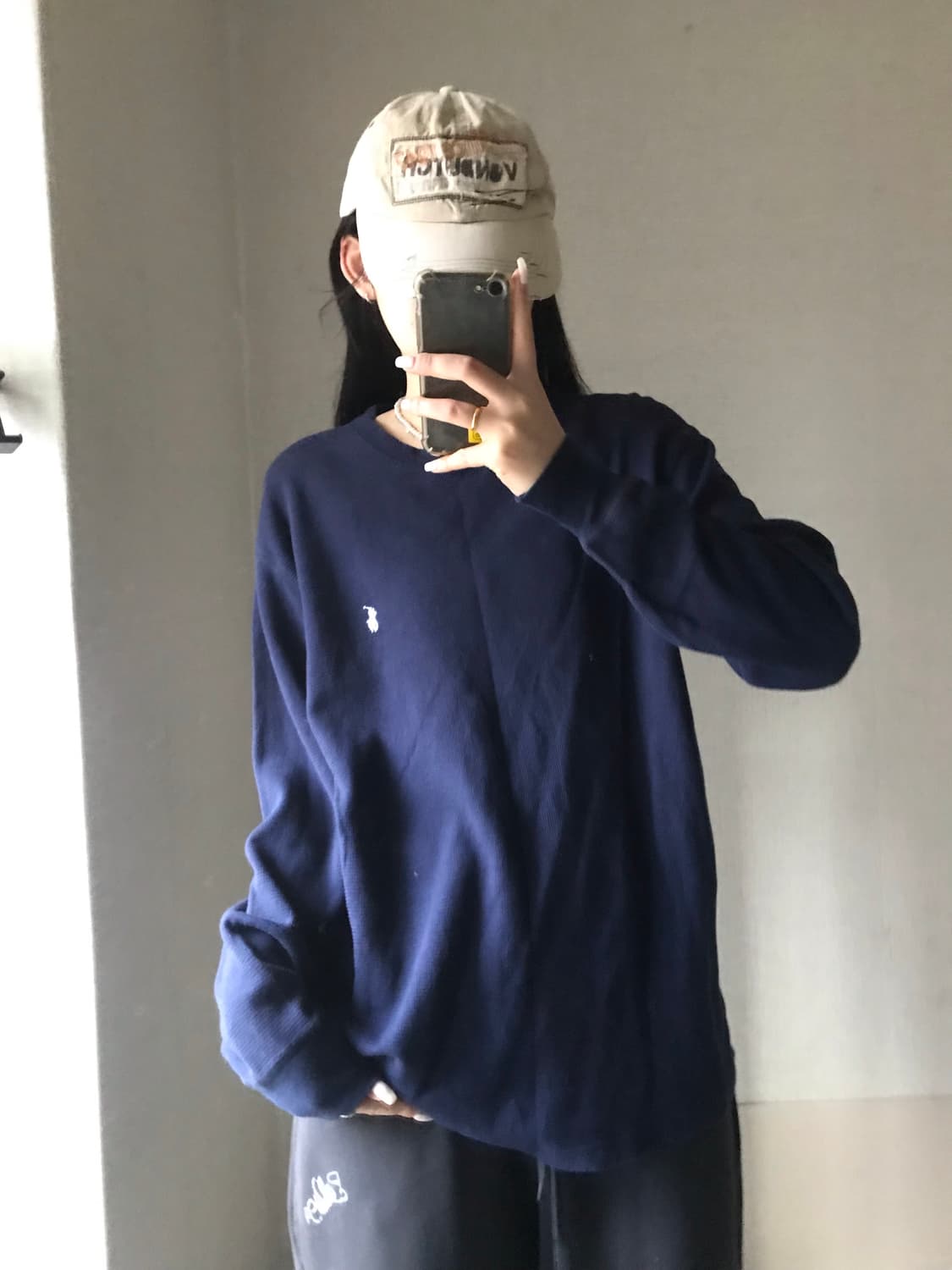 폴로 네이비 와플 롱슬리브 상품이미지2