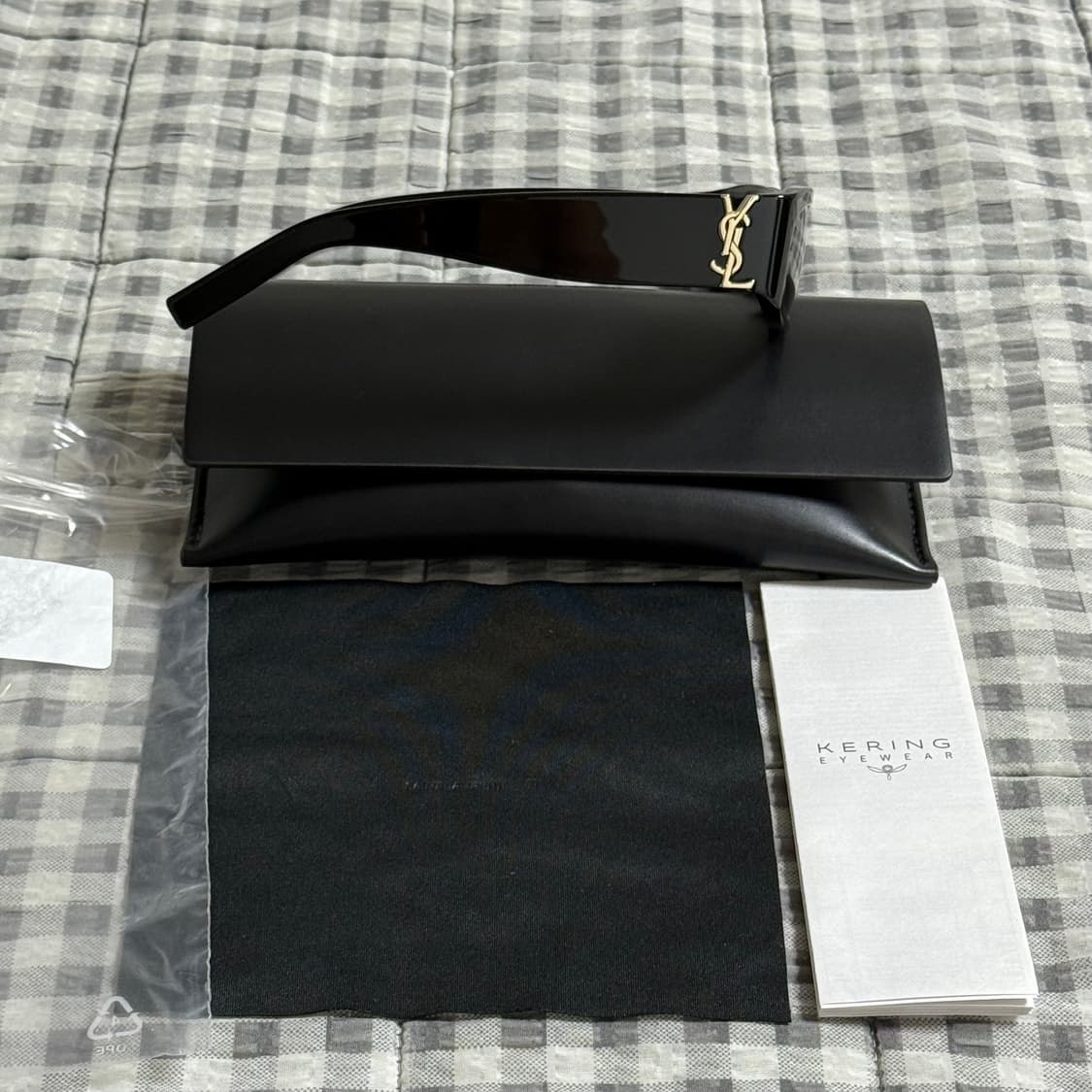 (OS) 생로랑 ysl 로고 렉 탱글 선글라스 블랙 상품이미지5
