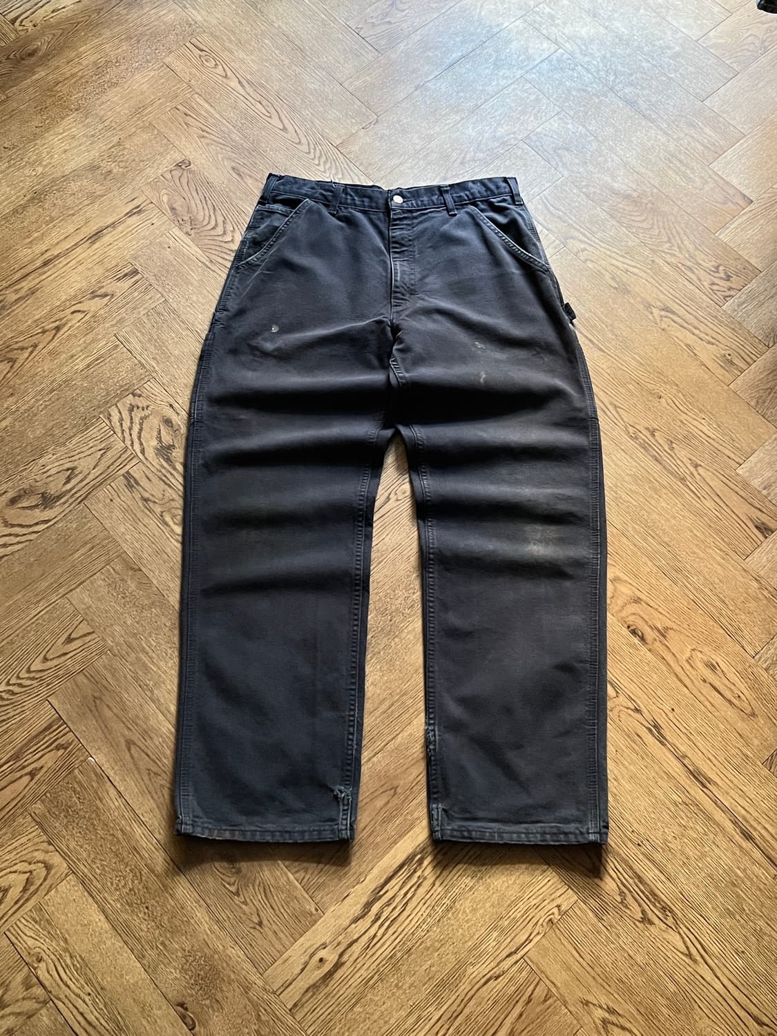 [34]칼하트 USA 빈티지 워싱 미드나잇 네이비 싱글니 카펜터 워크팬츠 상품이미지2