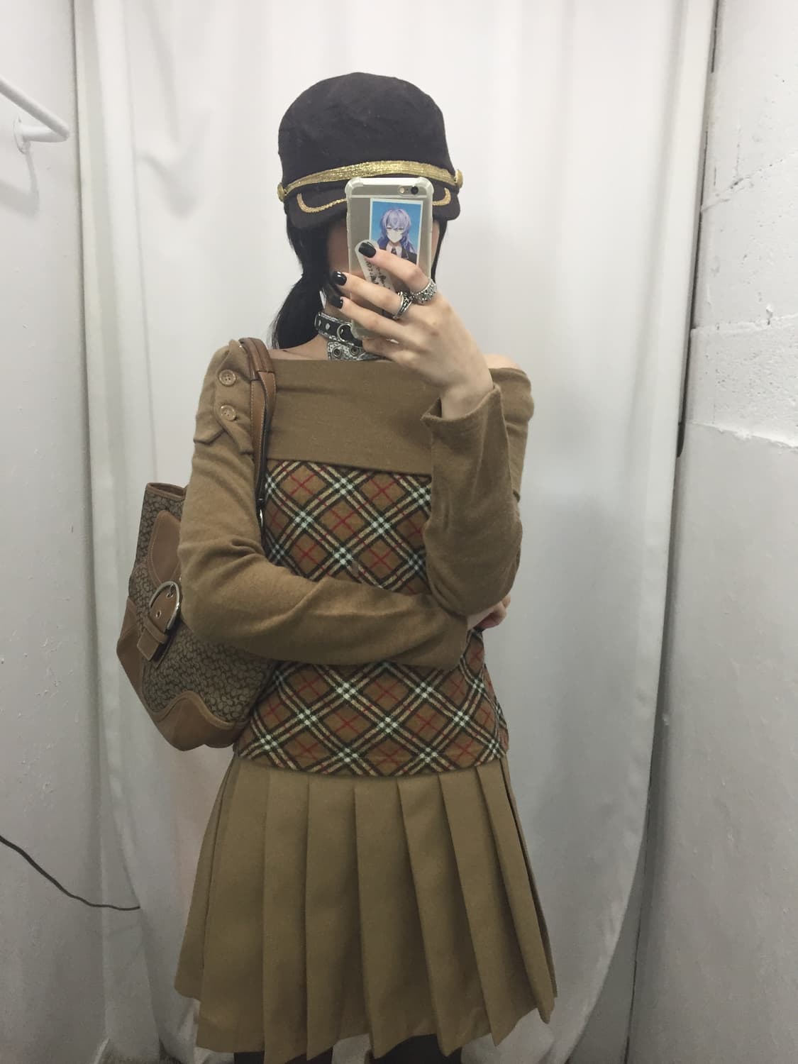 베이지 체크소녀 코디 🏈 상품이미지3