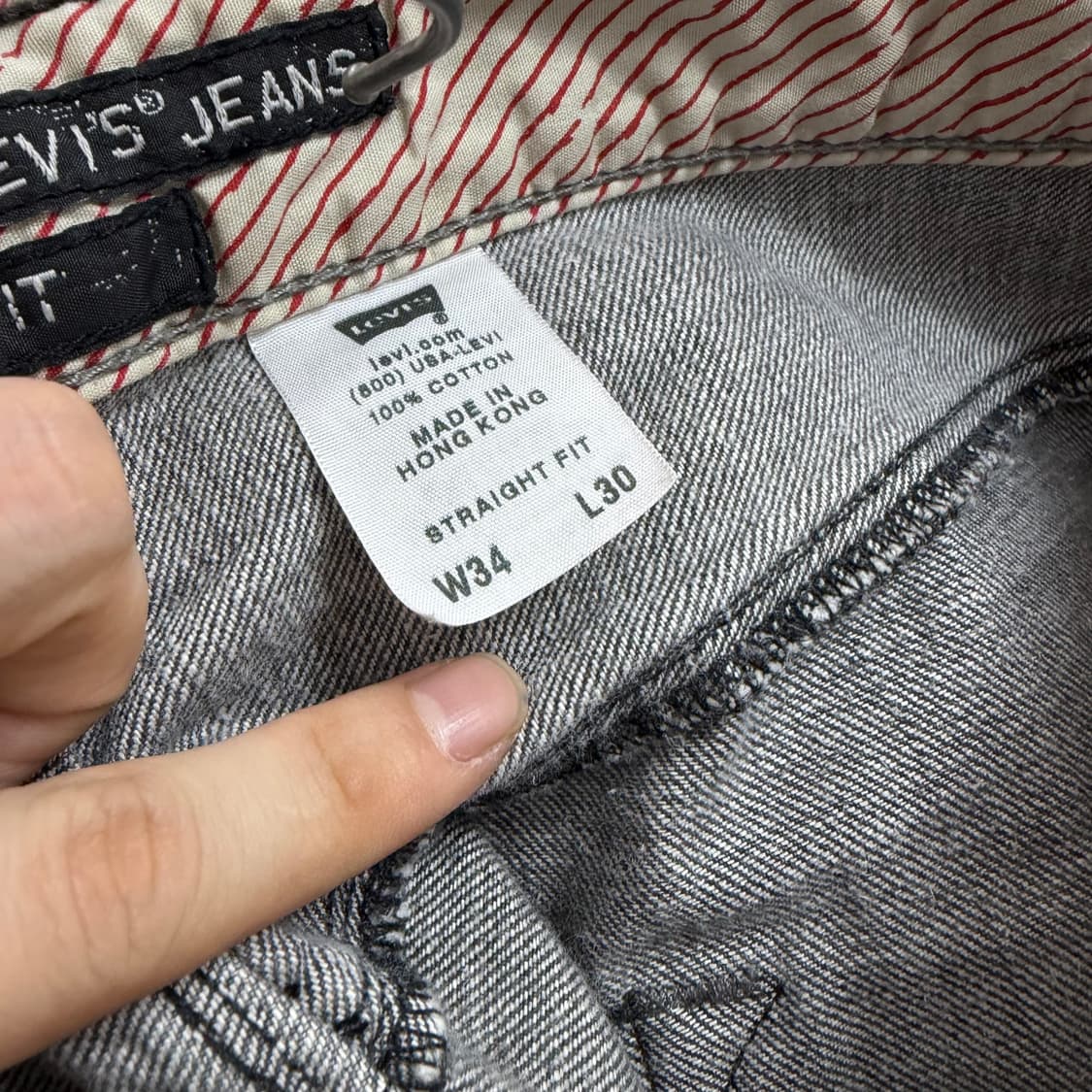 리바이스 홍콩 흑청 데님 팬츠 상품이미지9