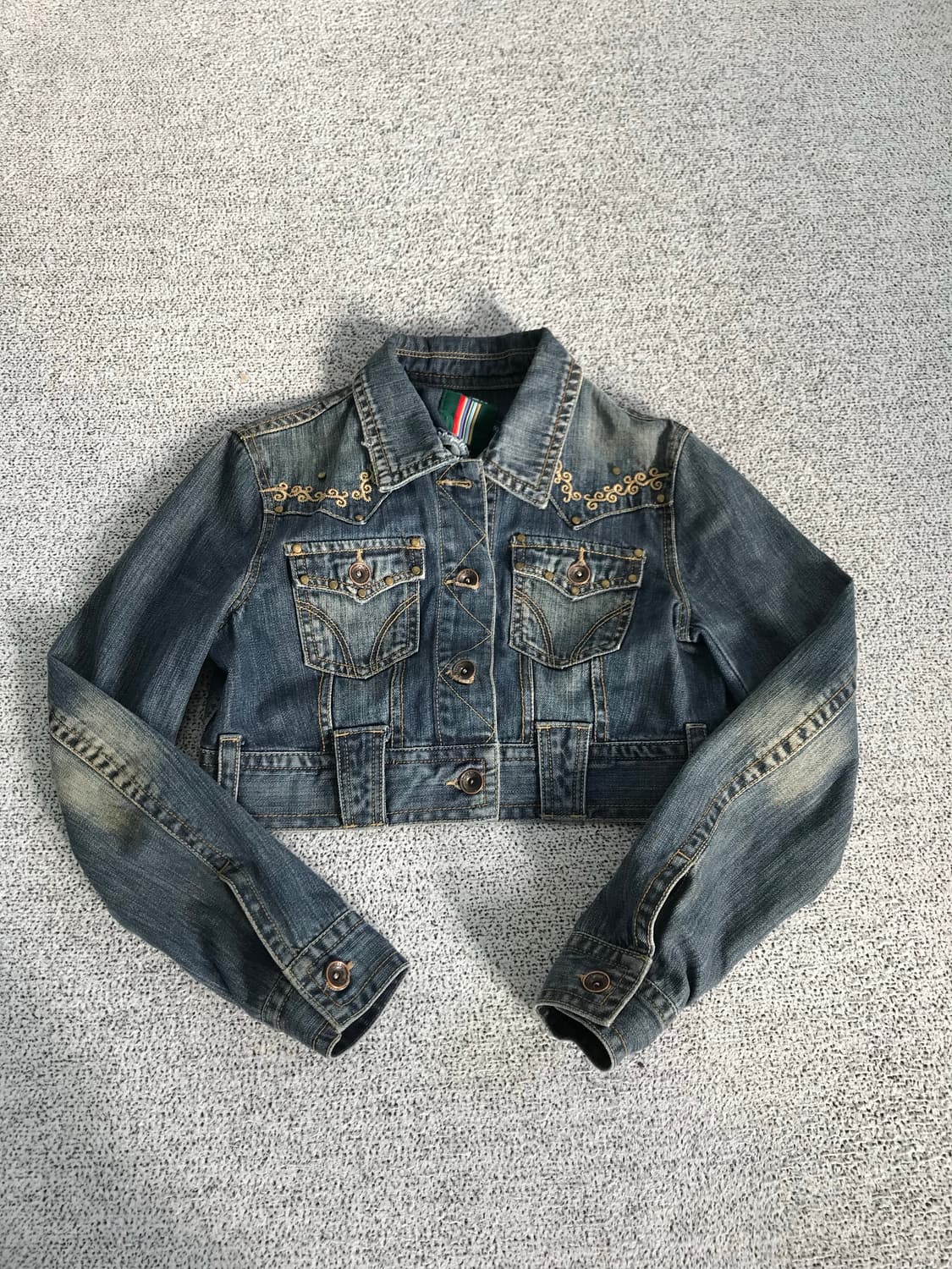 웨스턴 크롭 데님 자켓 상품이미지5