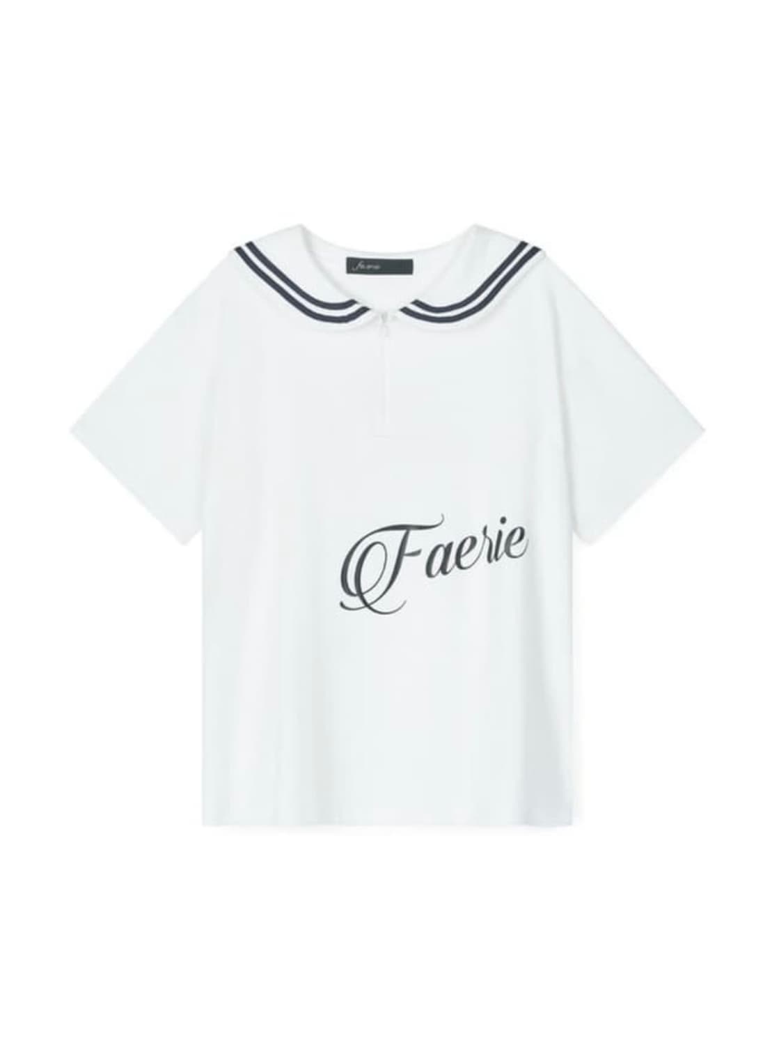 샵페어리 sailor collar mesh loose top 상품이미지3