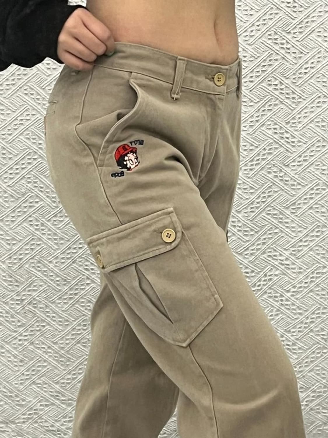 베티붑 빈티지 키치 자수패치 카고팬츠 27인치 C06790 상품이미지2