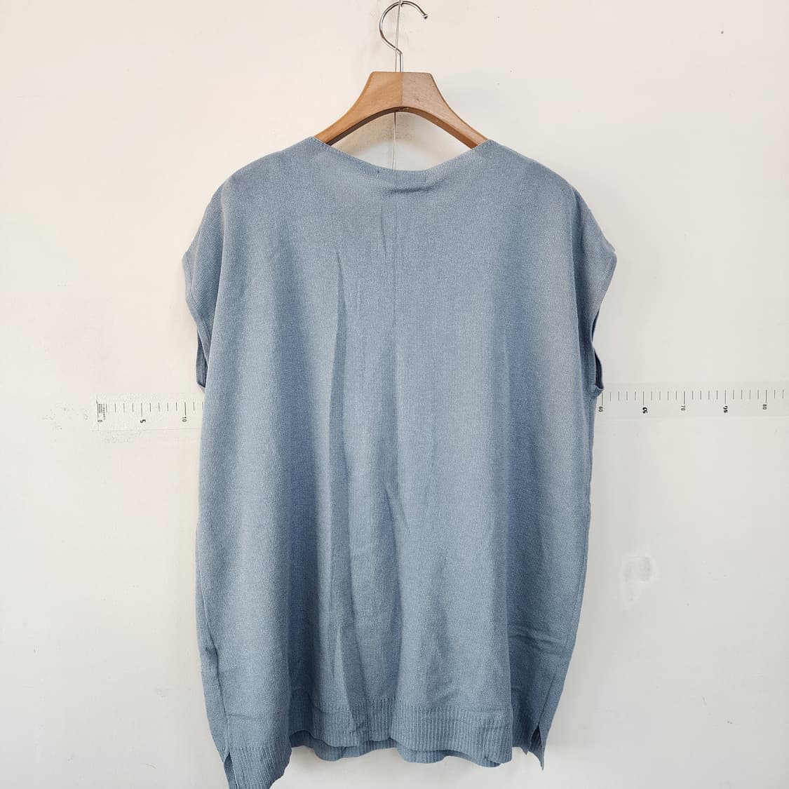 지오송지오반팔 니트 하늘색 상품이미지5