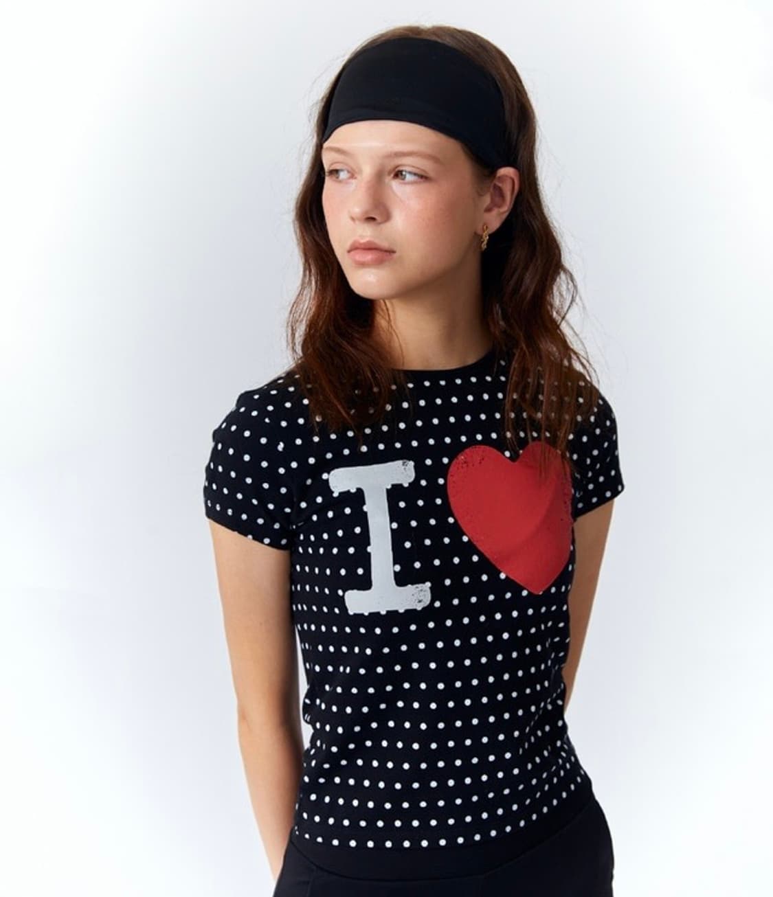 RETRIEVERCLUB I LOVE CROP TEE (BLACK) 상품이미지1