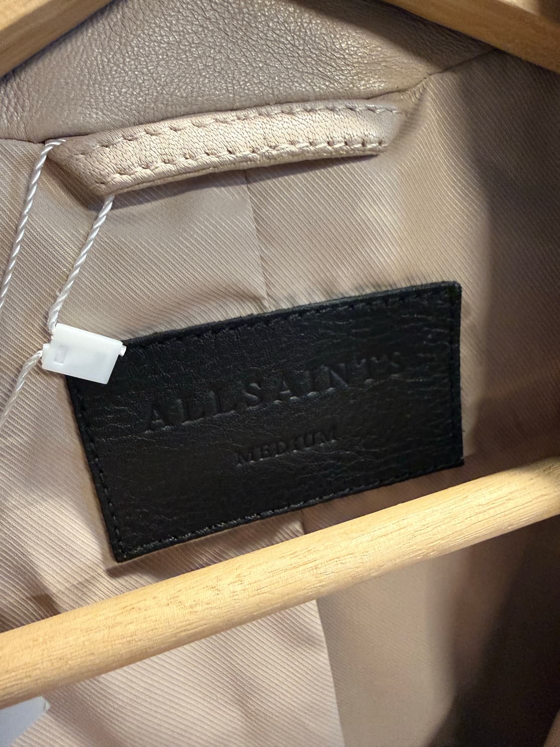 M 올세인츠 ALLSAINTS 앤더슨 바이커 레더 자켓 베이지 상품이미지6