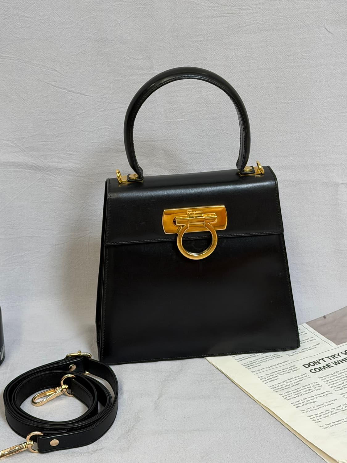 페라가모 켈리백 금장 간치니 토트백 탑핸들 크로스백 차정원백 김 상품이미지6