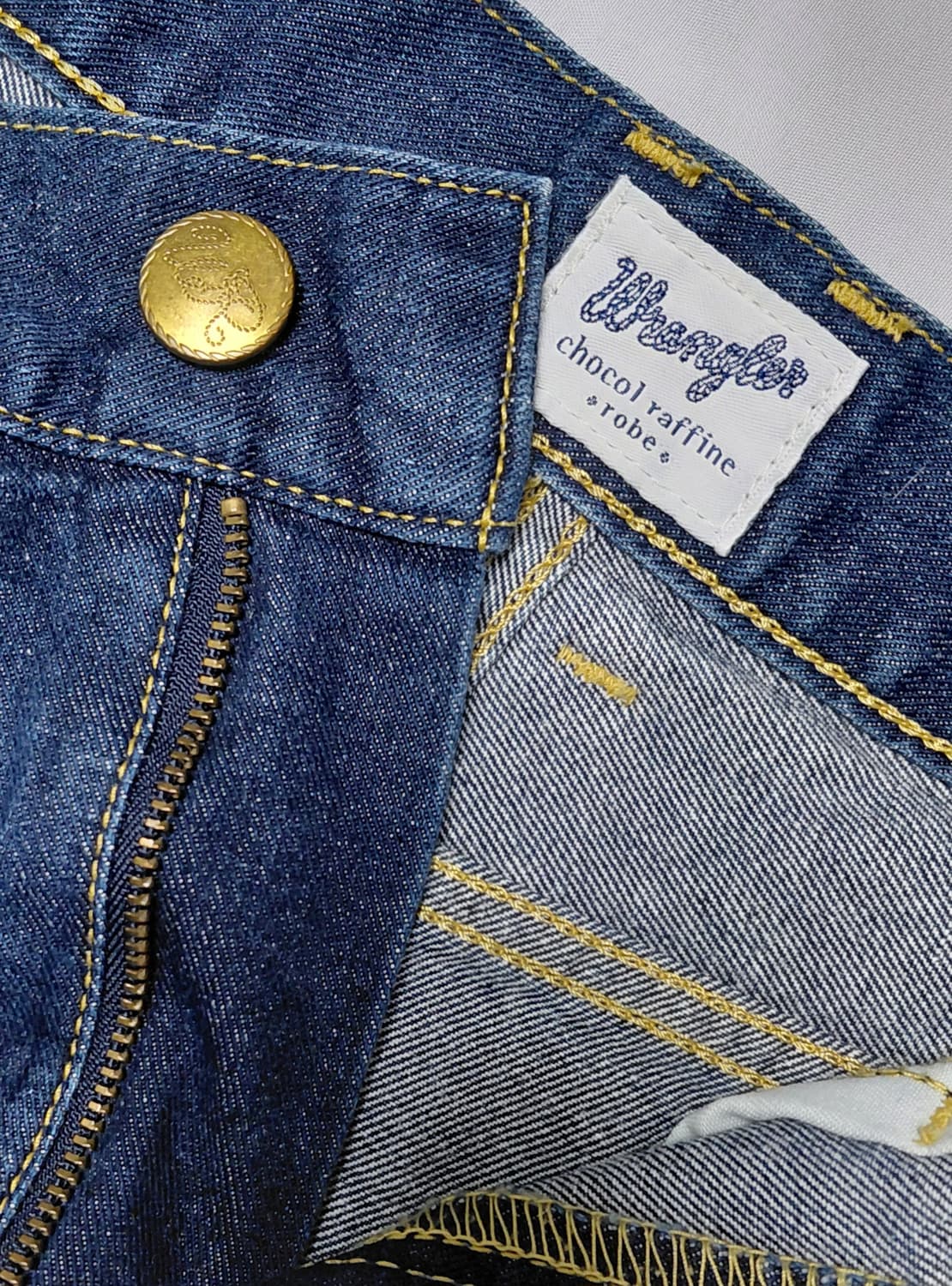 [Wrangler x chocol raffine] 데님 롱 스커트 (M) 상품이미지3