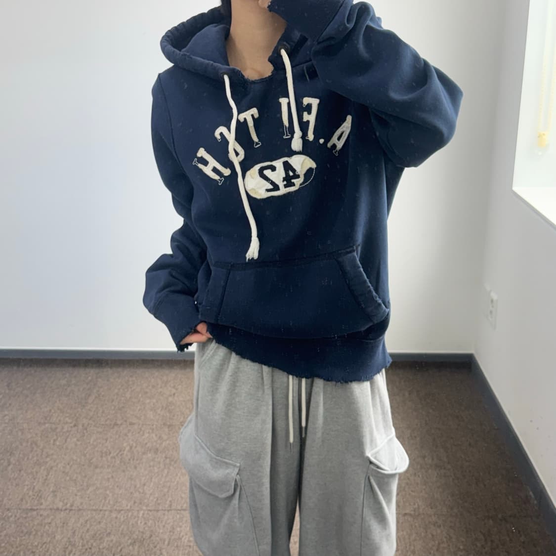 Abercrombie 아베크롬비 네이비 후드티  상품이미지2