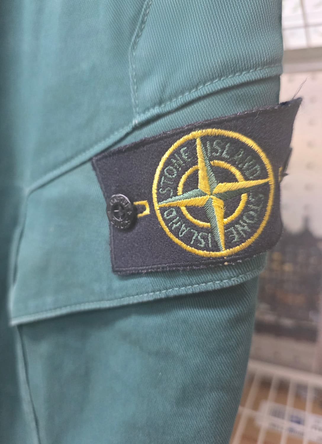 스톤아일랜드 남성 카고팬츠 32 슬림핏 스트레치 그린팬츠 MM24 상품이미지3