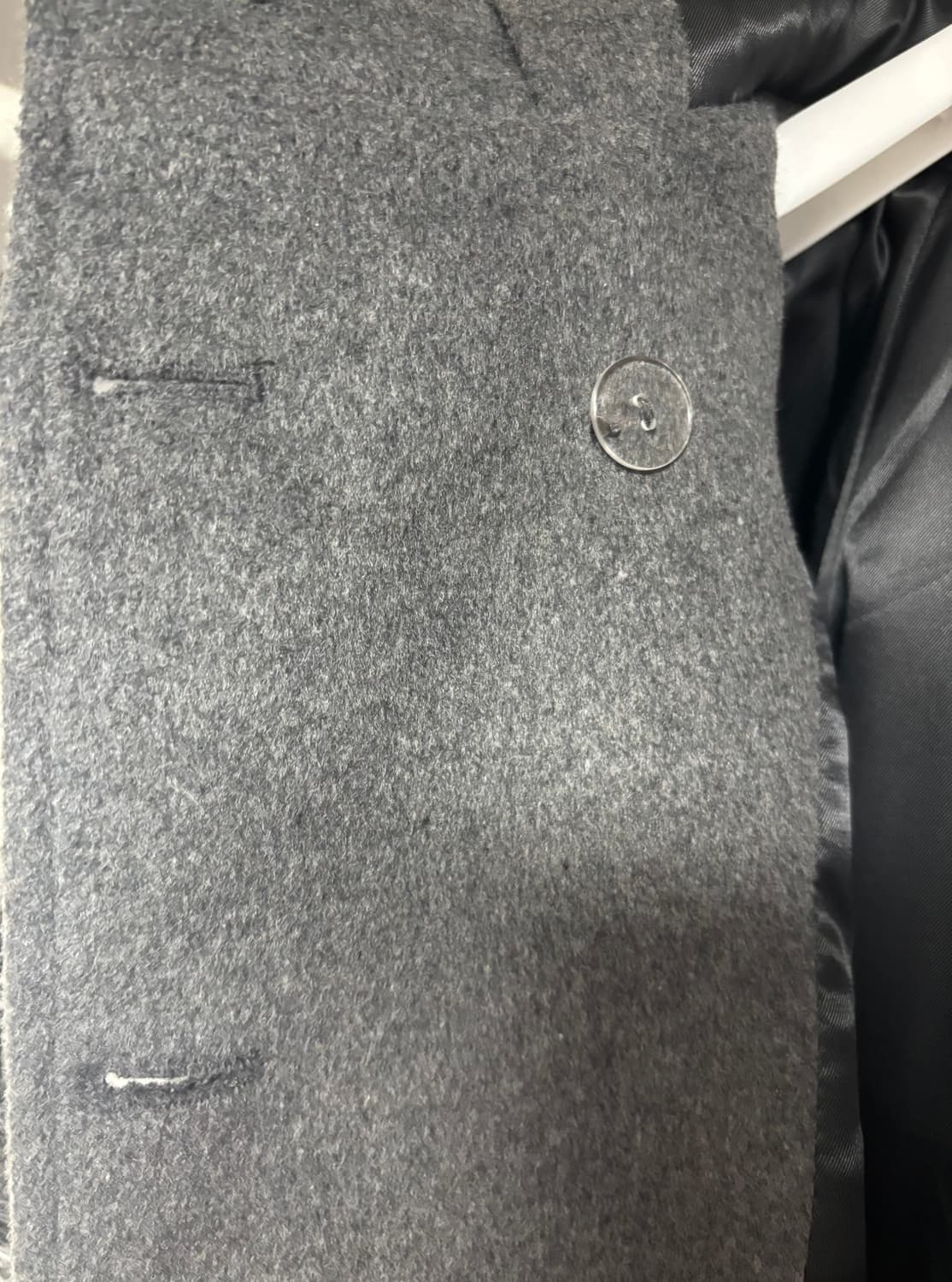 허그유어스킨 후드 하프 코트 차콜 상품이미지6