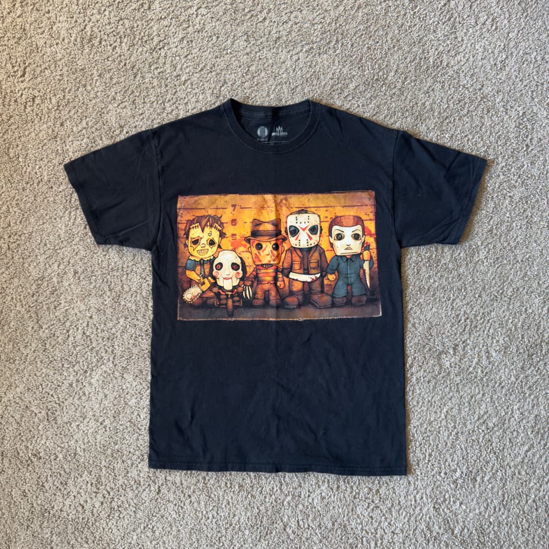 빈티지 공포영화 호러 캐릭터 매쉬업 티셔츠 상품이미지1