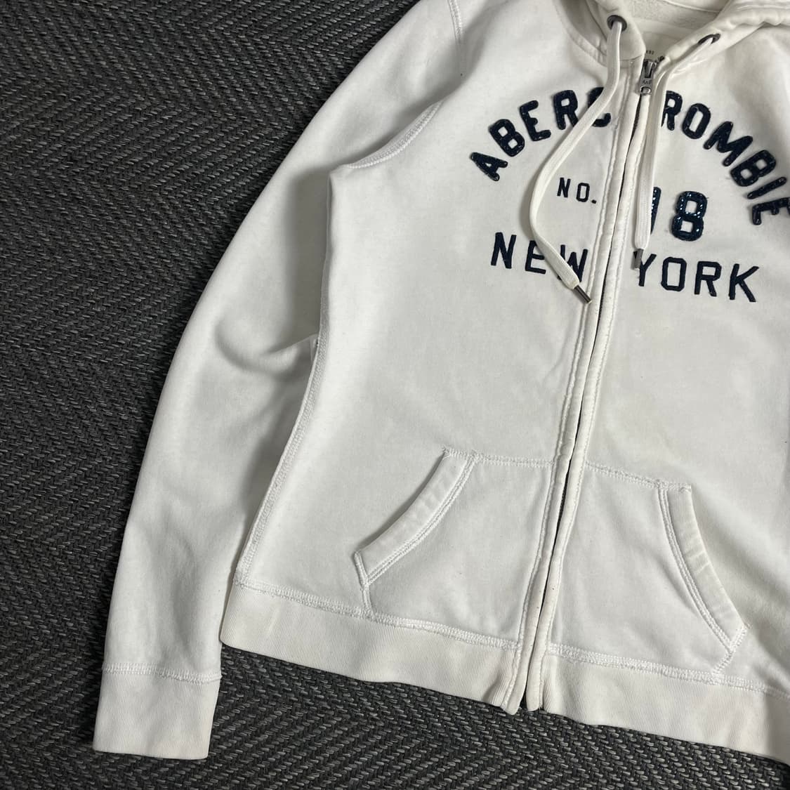 아베크롬비 y2k 빈티지 화이트 후드집업y 3735 상품이미지3
