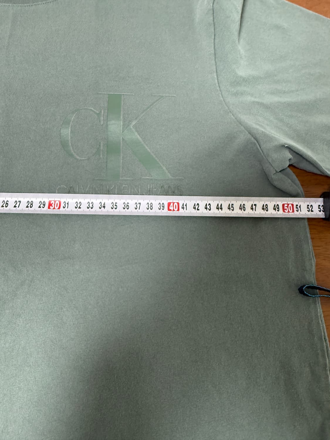 [100] 캘빈클라인 CK 로고 반팔 티셔츠 그린 상품이미지4