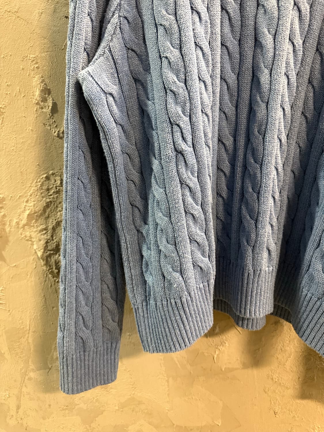 XXL 폴로 랄프로렌 POLO 케이블 니트 코튼 스웨터 블루 상품이미지2