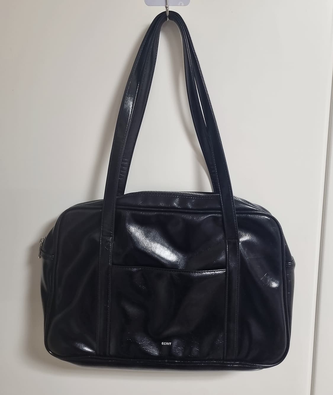 무신사 에크릿 jk 스쿨백 레더 블랙 유광 인조가죽 여고생 일본갸루 숄더 상품이미지3