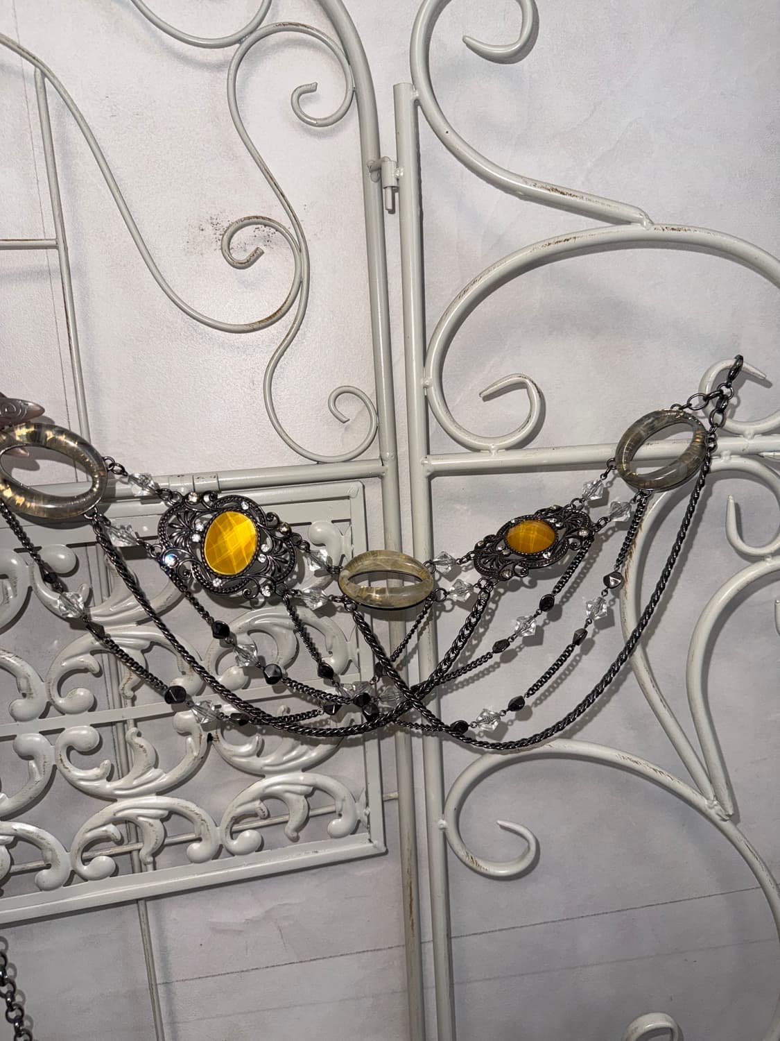 Oriental gemstone beads cubic chain belt 상품이미지8