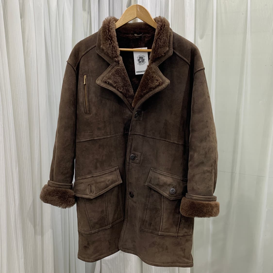 일본 빈티지 BERGE 양가죽 무스탕 코트 1711 상품이미지1