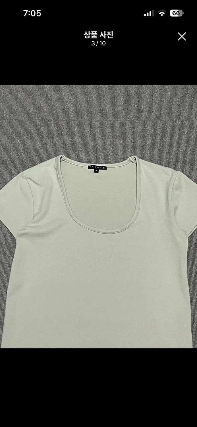 띠어리 스쿱넥 반팔 티셔츠 상품이미지3