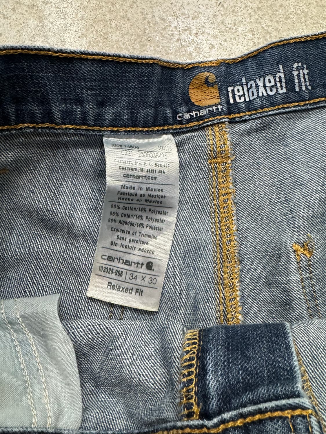 칼하트 더블니 데님팬츠 상품이미지3