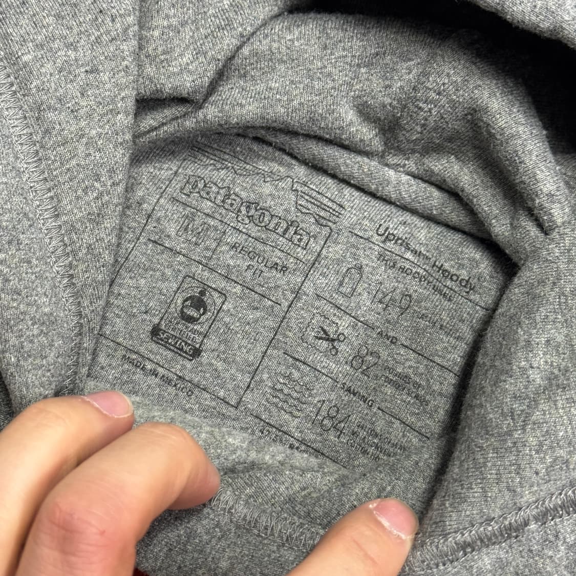 파타고니아 리짓 업라이절 그레이 후드 M 상품이미지4