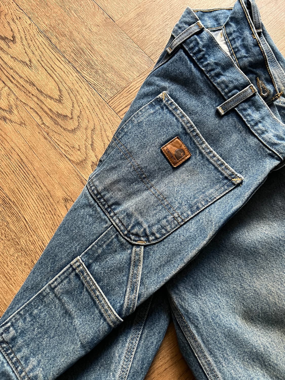 [33]칼하트 USA 덩가리핏 더티워싱 카펜터 워크 데님 팬츠 상품이미지7