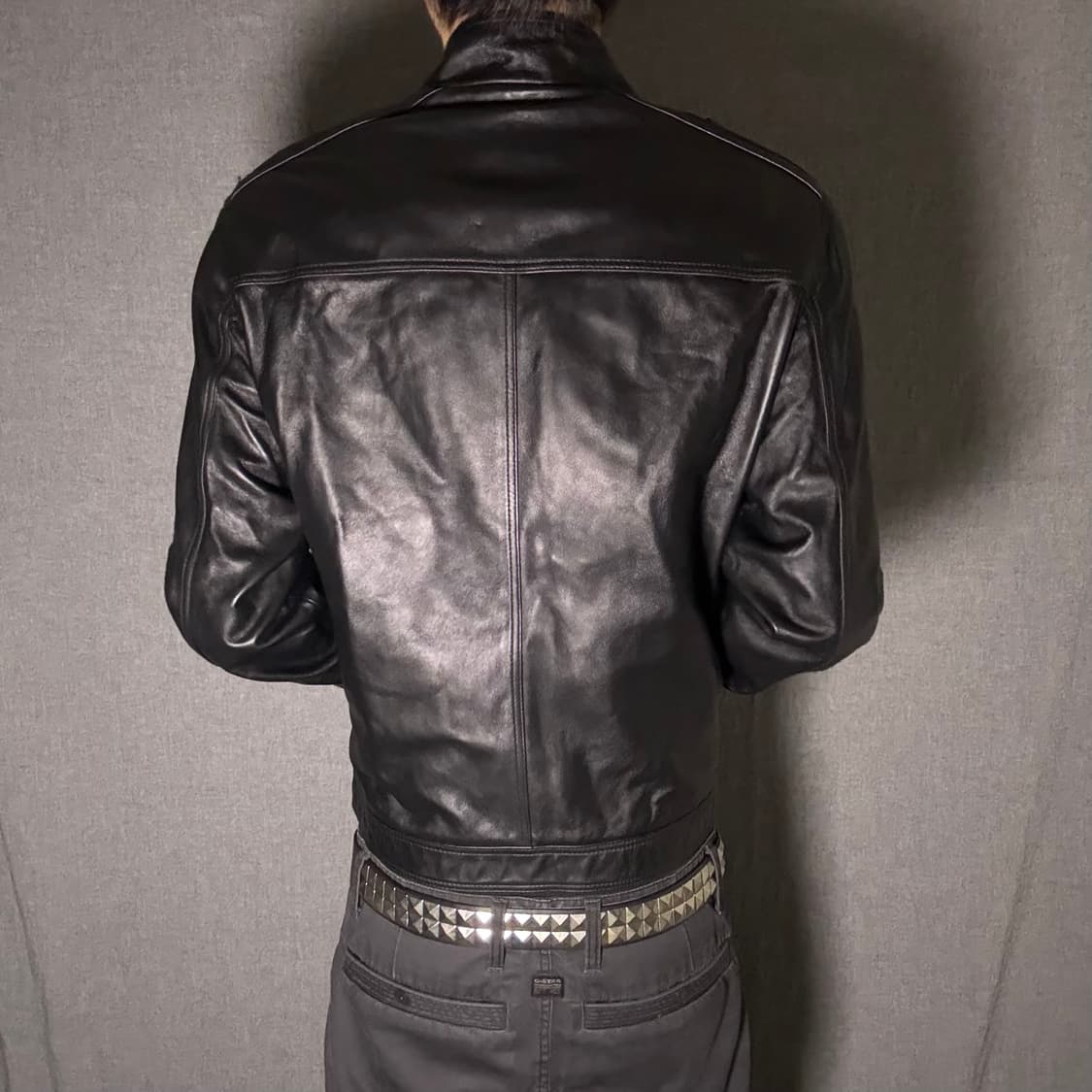 lamb skin pocket leather jacket 상품이미지6