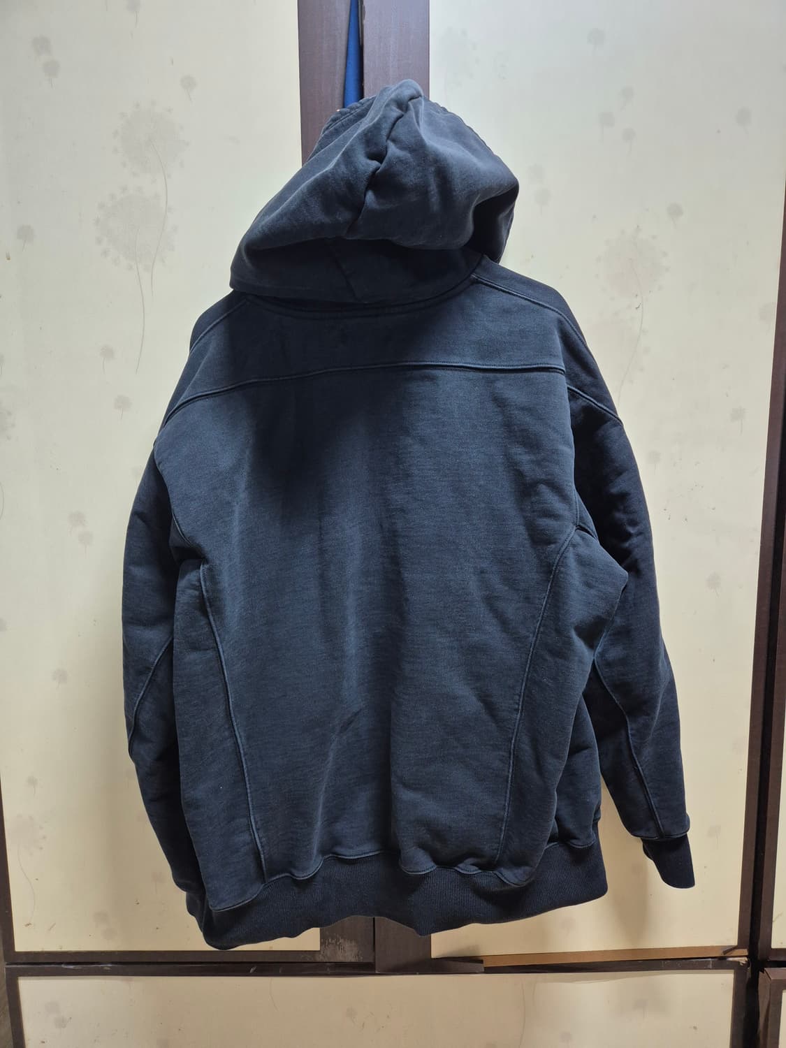 [XL] NILMANCE 닐만스 가먼트다잉 후드티 블랙 검정 테크웨어 상품이미지5