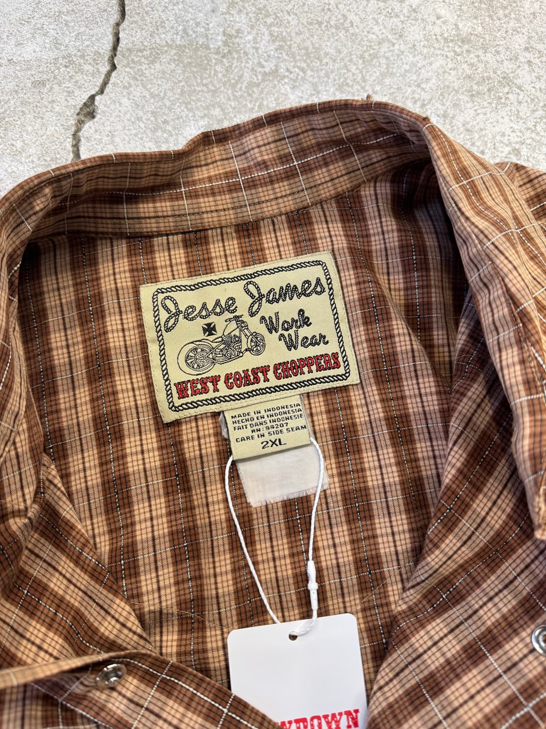 00s 웨스트 코스트 초퍼스 웨스턴 체크셔츠 상품이미지4