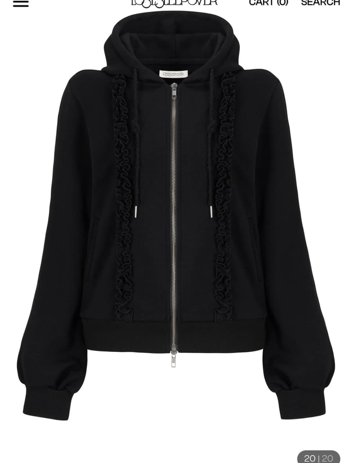 루즈슬립오버 프릴 후드집업 상품이미지2