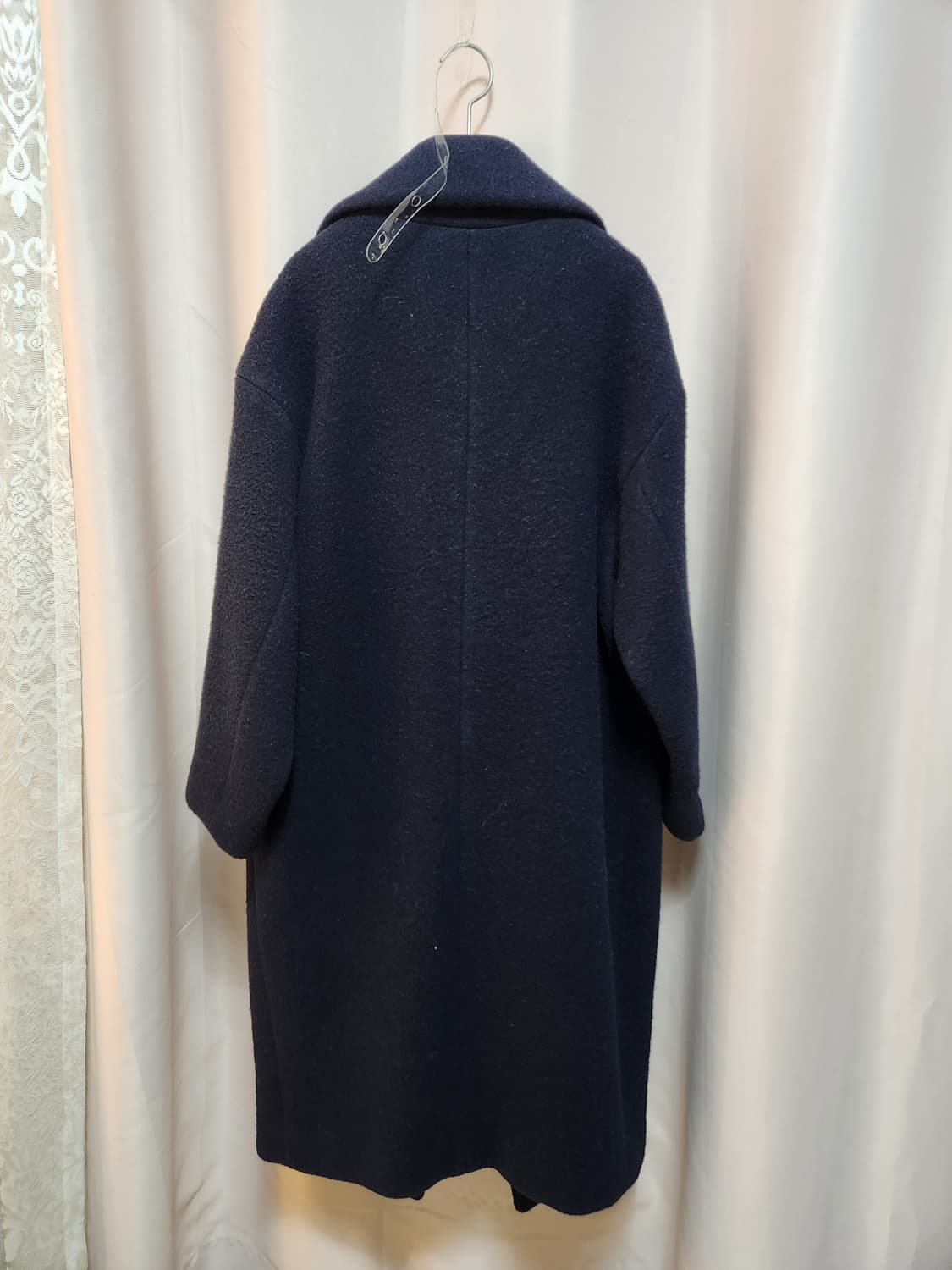 LUCKY GIRL 네이비알파카 모직 혼방 코트 상품이미지7