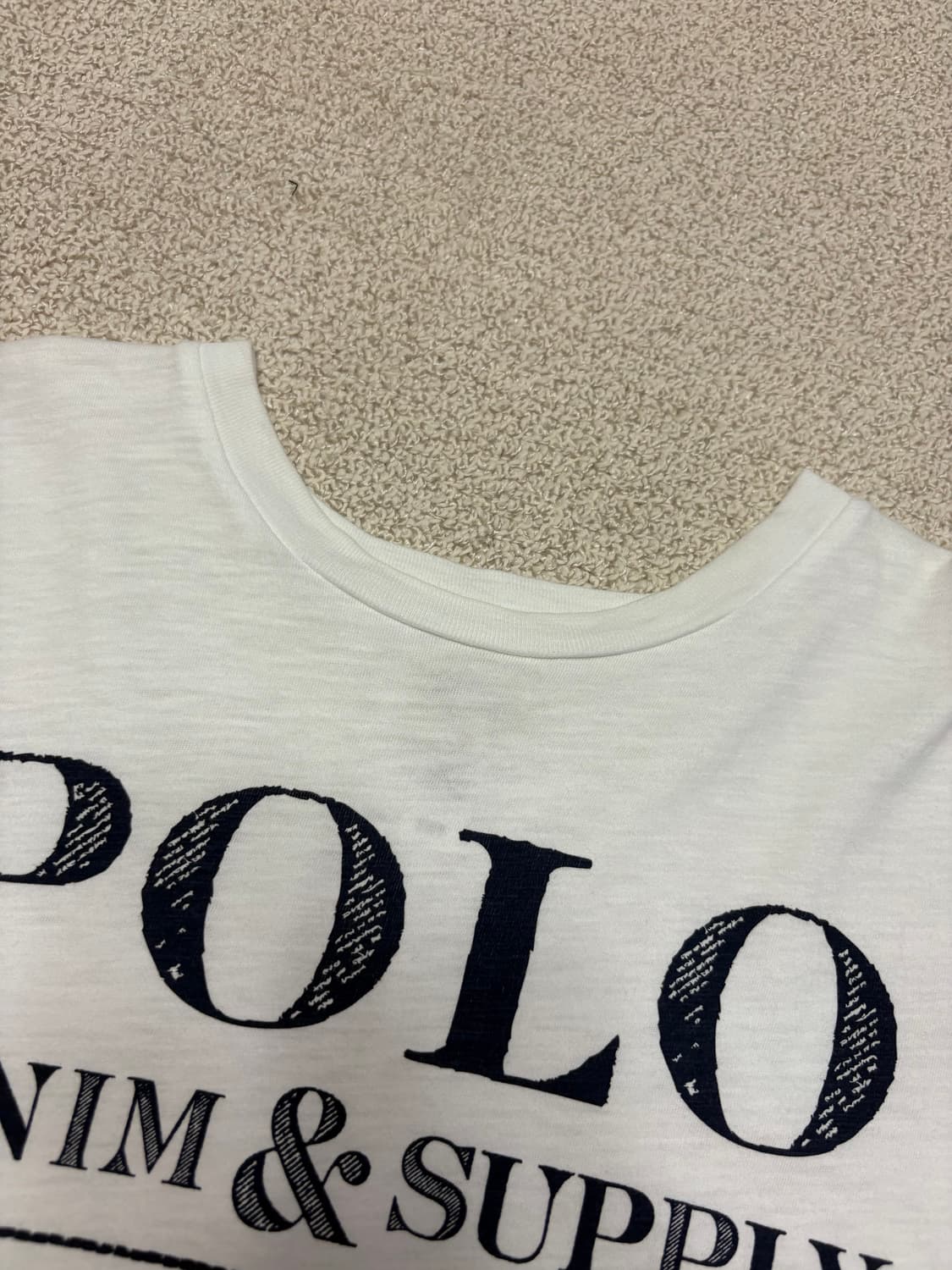 (W) 폴로 랄프로렌 데님 서플라이 로고 티셔츠 화이트 상품이미지3