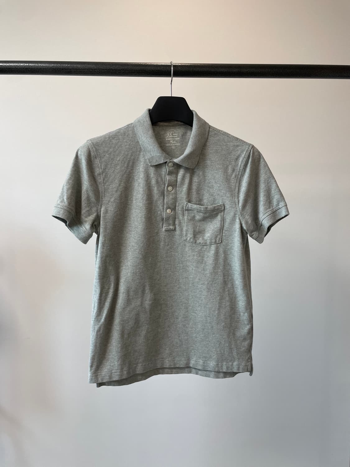 (S) jcrew 제이크루 그레이 포켓 반팔 카라티 상품이미지1