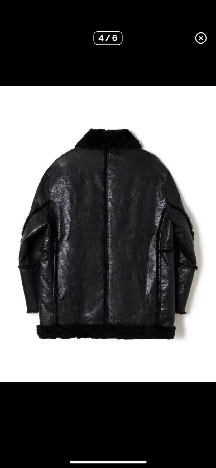 Perverze 퍼버즈 리버서블 무스탕 코트 블랙 상품이미지4