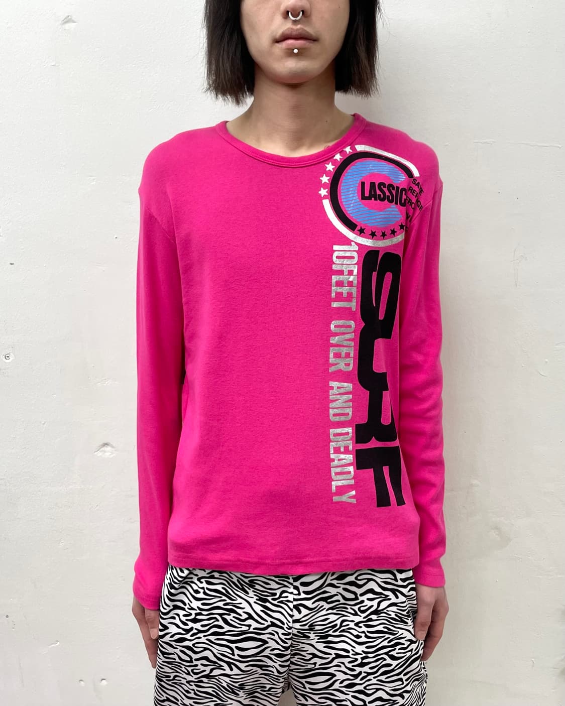 Surf silver retro pink long sleeve 상품이미지2