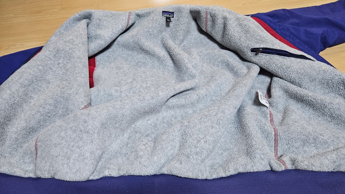 90s vtg 파타고니아 쉘드 신칠라 봄버자켓 퍼플 XXL 상품이미지9