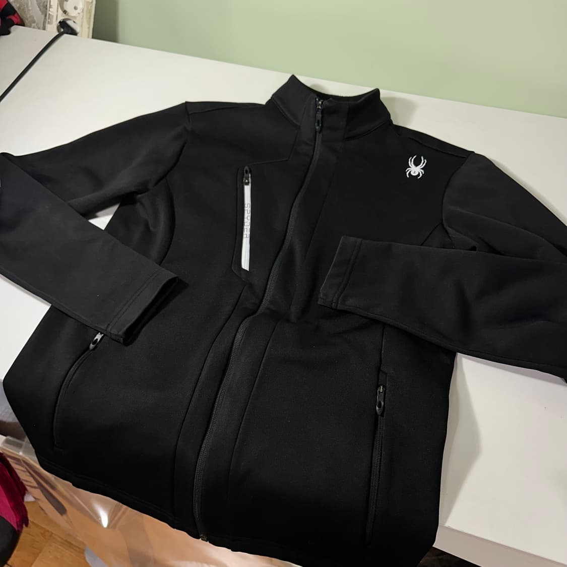 M 스파이더 블랙 트레이닝 스파이더로고 트랙탑 집업져지 상품이미지2