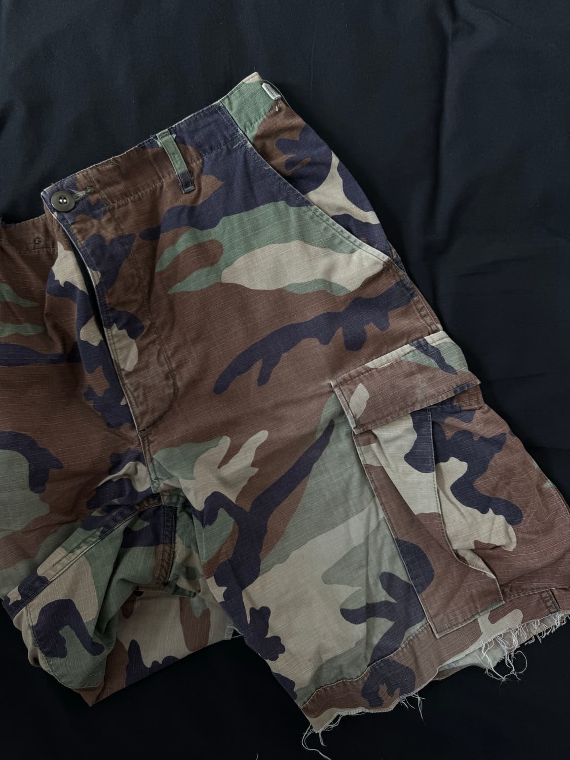 빈티지 카모 BDU 엑스트라 컷오프 반바지 상품이미지4