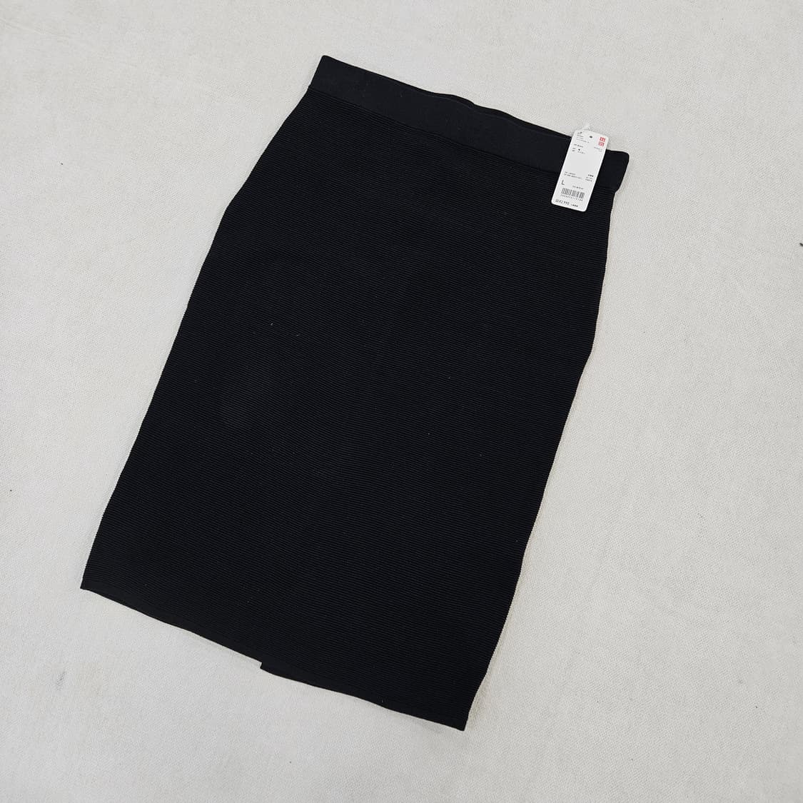 [L] 새상품 유니클로 골지 니트 펜슬미디 스커트 0114YH1 상품이미지1