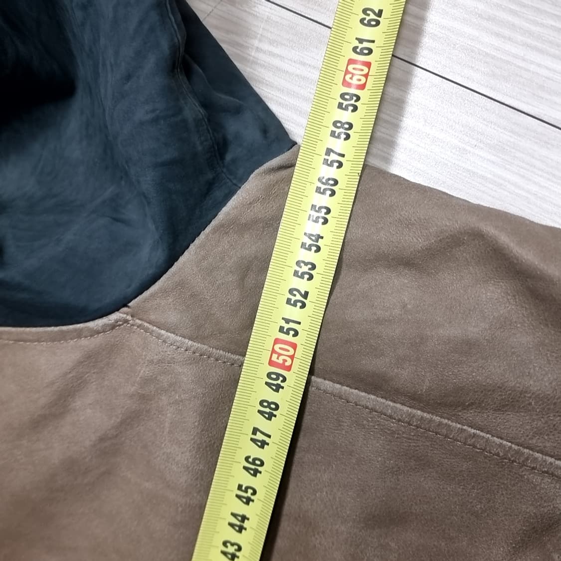 한국제 양가죽 빈티지 배색 가죽 봄버 자켓(100-105) 상품이미지9