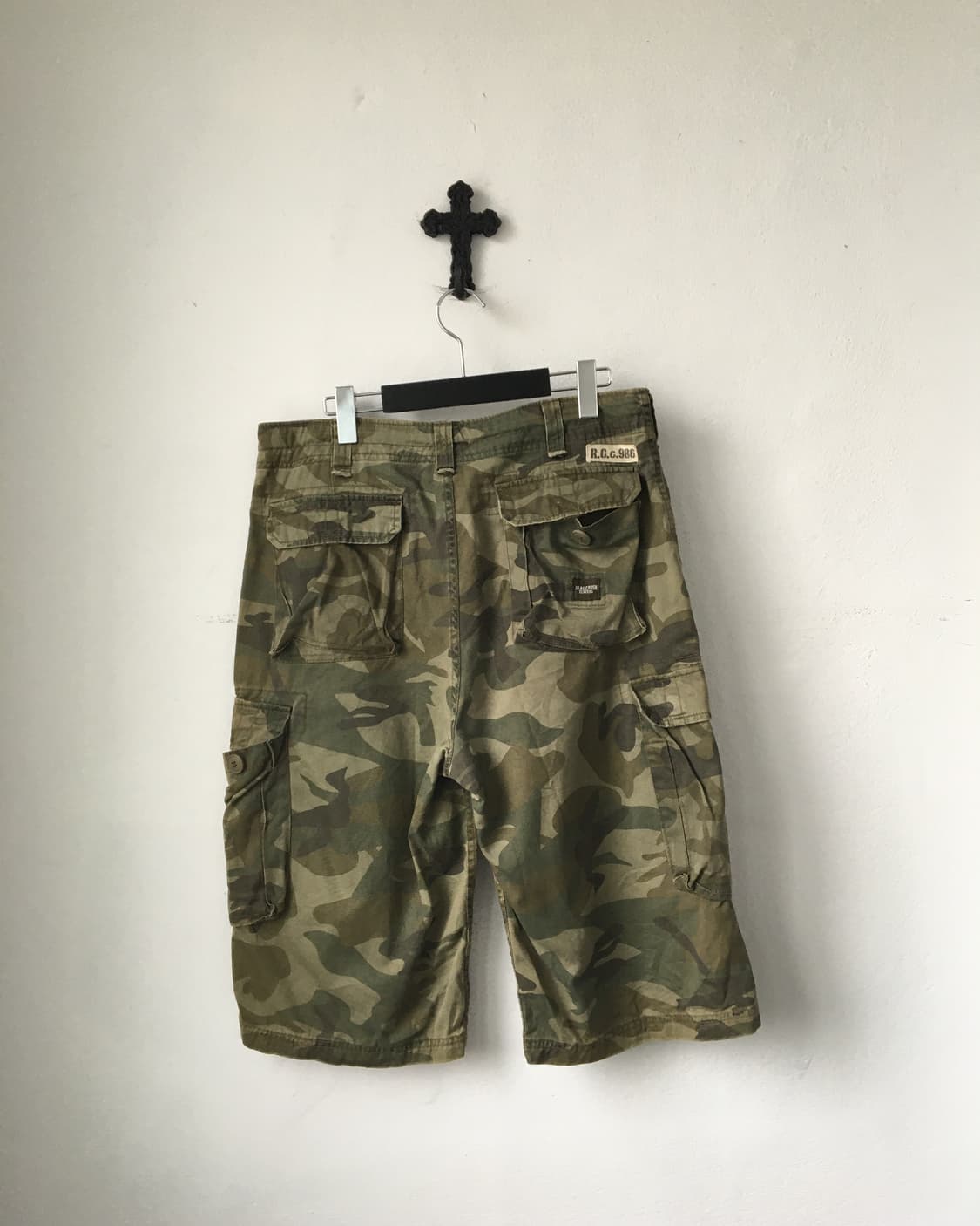 Camo pattern cago half pants 상품이미지3