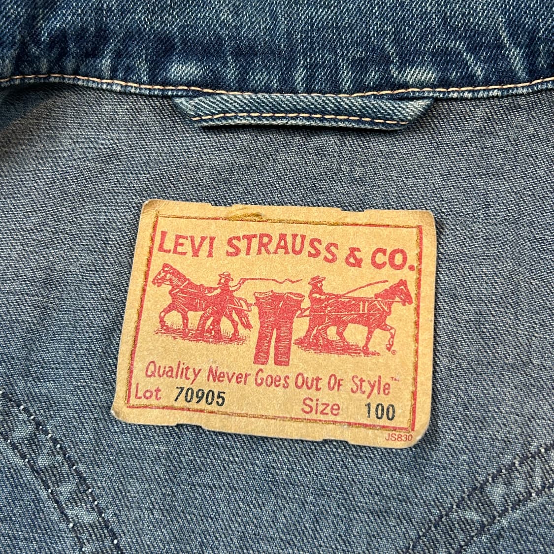 L) 리바이스 아이코닉 데님자켓 TYPE 1 데님 청자켓 상품이미지8