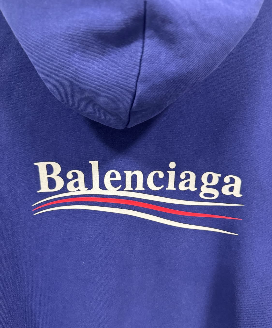 BALENCIAGA 발렌시아가 폴리티컬 캠페인 블루 후드 스웻셔츠 L 상품이미지5